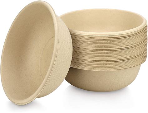 Biodegradable Disposable Sugarcane Bagasse Paper Pulp Soup Salad Bowl