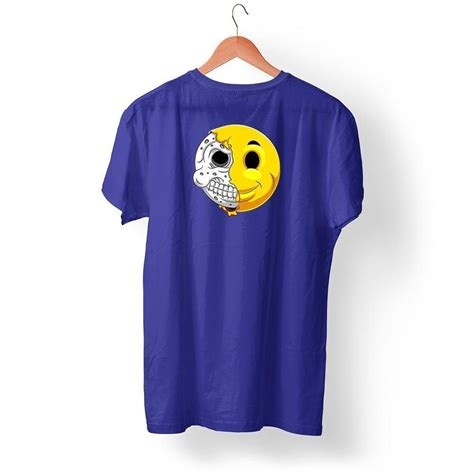 Camiseta Camisa Estampa Metade Caveira Meio Smile Emoji Face Gênerounissex Verde Zattini