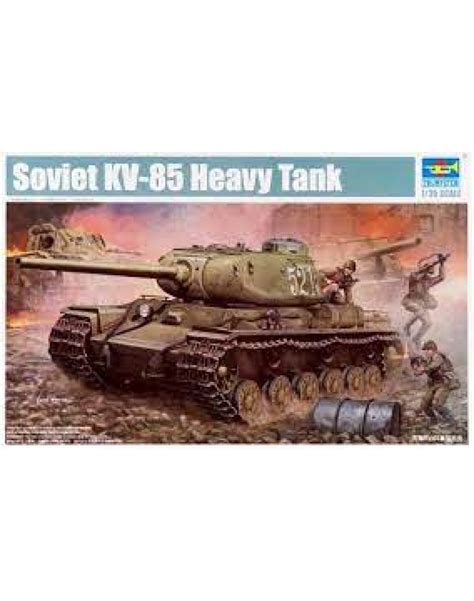 TRUMPETER 1 35 PLASTIC MILITARY MODEL KIT 01568 SOVIET KV 85 HEAVY