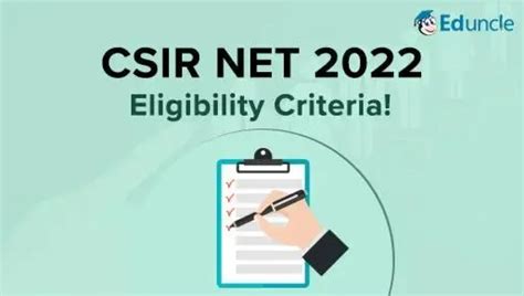 CSIR NET Eligibility Criteria 2022 Age Qualifications Marks