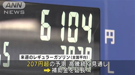 ガソリン補助金“3度目の延長”へ 高騰収まらず