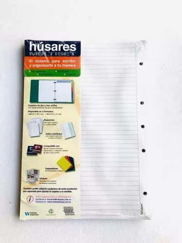 Repuesto Escolar Husares Hojas A