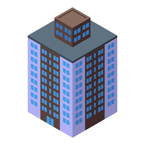 Icono De Edificio De Fachada De Varios Pisos Vector Isom Trico Casa De