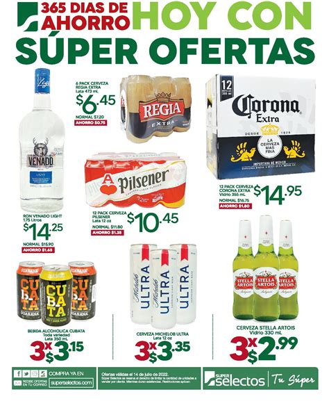 Jueves de Súper Ofertas en Cervezas y Licores de Súper Selectos 14