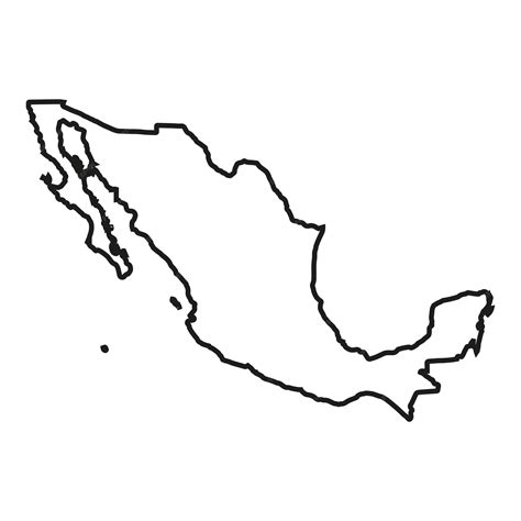 Premium Vector Outline Sketch Of Mexico Map Vector Art