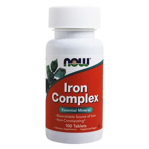 Iron Complex 100 Tabs Now Foods Boteprote