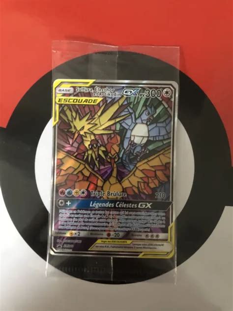 CARTE POKEMON SULFURA Electhor Et Artikodin Gx Fr Full Art Promo SM210