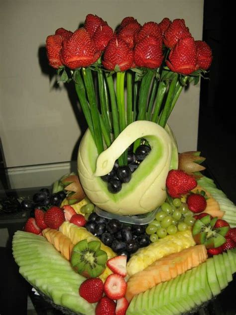 Fruit Carving Watermelon Swan