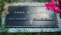 Emma Ruby Weeks Fink M Morial Find A Grave