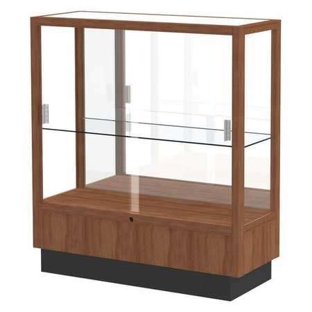 Waddell Display Counter Case 36x40x14 Plaque Walnut 8949M PB W Zoro