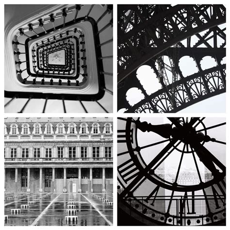 Black and White Paris Photography Set of Four Prints - Rebecca Plotnick ...