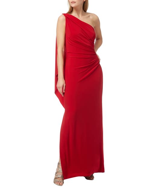 Lauren Ralph Lauren One Shoulder Abendkleid Mit Locker Fallendem Besatz