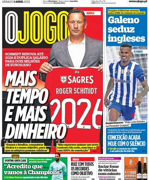 Capa Jornal O Jogo Abril Capasjornais Pt