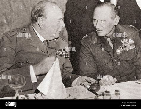 Field Marshal Sir Bernard Montgomery Law Monty Hi Res Stock Photography