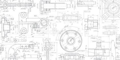 Fond Technique De Dessin Dessin Industriel Dindustrie Mécanique