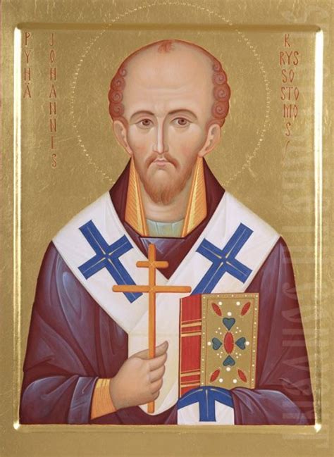 Icon Of St John Chrysostom Hand Painted Icon