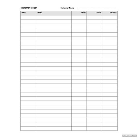 Balance Sheet Printable Ledger - 2024 Calend Edition