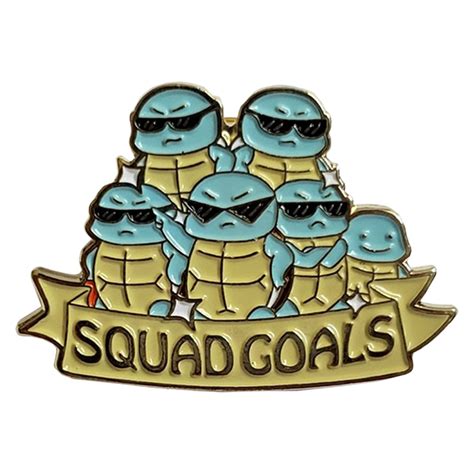 Pokemon Squirtle Squad Goals Enamel Pin Geekvault