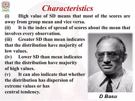 Standard Deviation Meaning Characteristics And Calculation Ppt