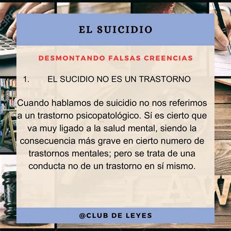 El Suicidio Desmontando Falsas Creencias Parte Club De Leyes Udocz