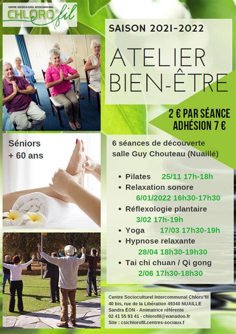 Chlorofil Ateliers Bien Tre S Niors Commune De Vezins