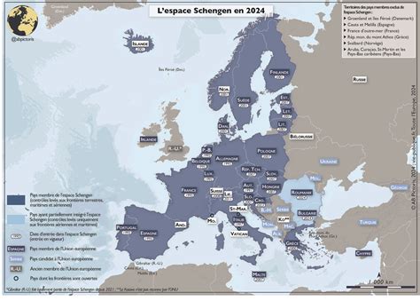 Espace Schengen La Nouvelle Carte Des Pays Membres