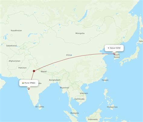 Flights From Pune To Seoul Pnq To Icn Flight Routes