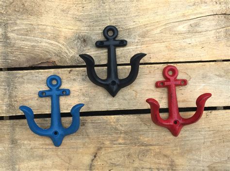 Anchor Wall Hooks Cast Iron Anchor Hook Black Anchor Coat Etsy De