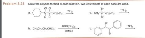 Solved Draw the alkynes formed in each reaction. Two | Chegg.com