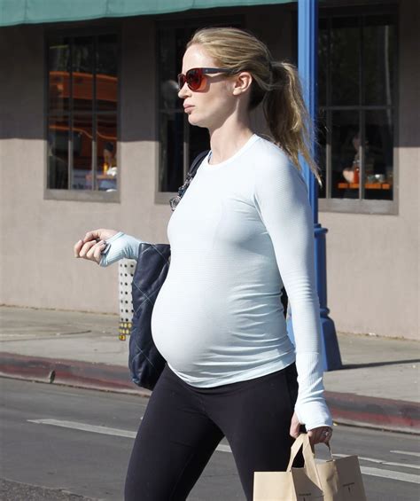 Pregnant Emily Blunt In Tights Out In West Hollywood Hawtcelebs