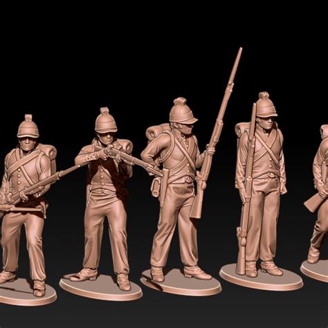 3D Printable Napoleonic French Infantry In Egypt By Kozak Miniatures