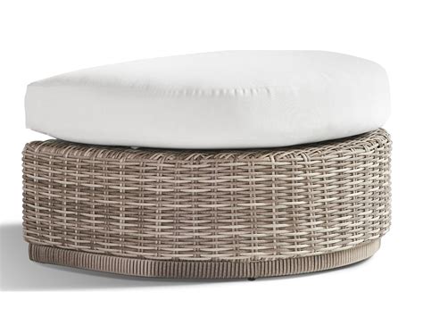 South Sea Rattan Luna Cove Wicker Half Round Ottoman 74306