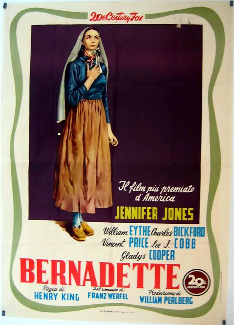 "BERNADETTE" MOVIE POSTER - "THE SONG OF BERNADETTE" MOVIE POSTER