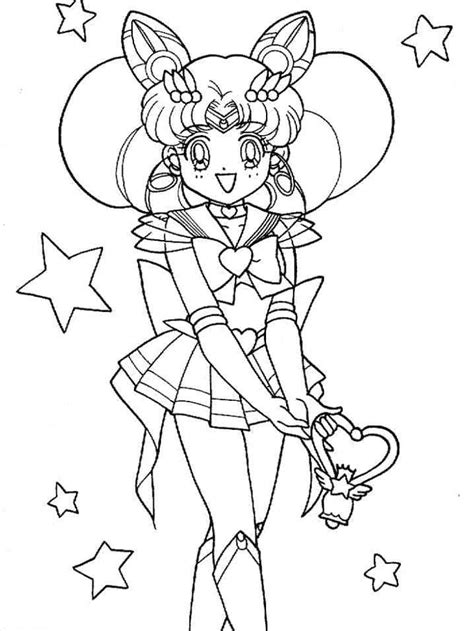 Coloriage Sailor Chibi Moon De Anime Sailor Moon T L Charger Et