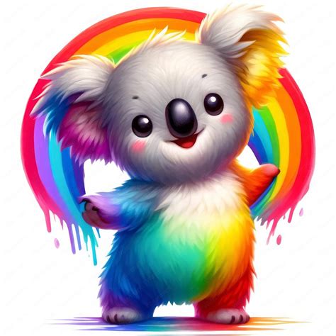 Rainbow Koala Clipart Cute Rainbow Koala Clipart Bundle 10 High