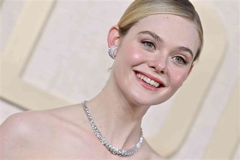 Elle Fanning Slipped Into A Plunging Semi Sheer Lbd For The 2024 Golden Globes After Party