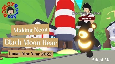 Making NEON BLACK MOON BEAR In Adopt Me Roblox YouTube