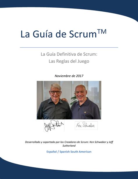 La Gu A De Scrum Por Ken Schwaber Y Jeff Sutherland La Gu A De