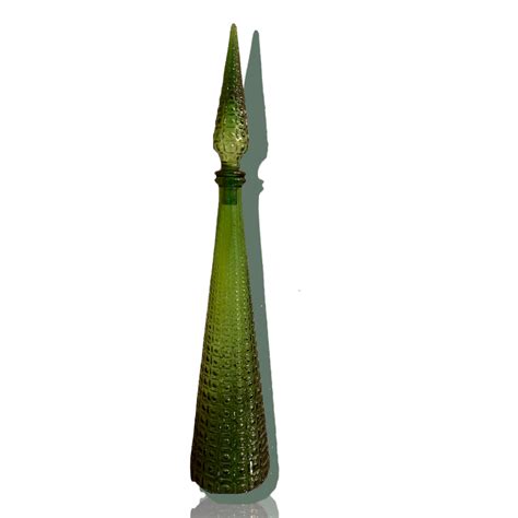 Empoli Green Glass Genie Bottle Past And Present Furniture