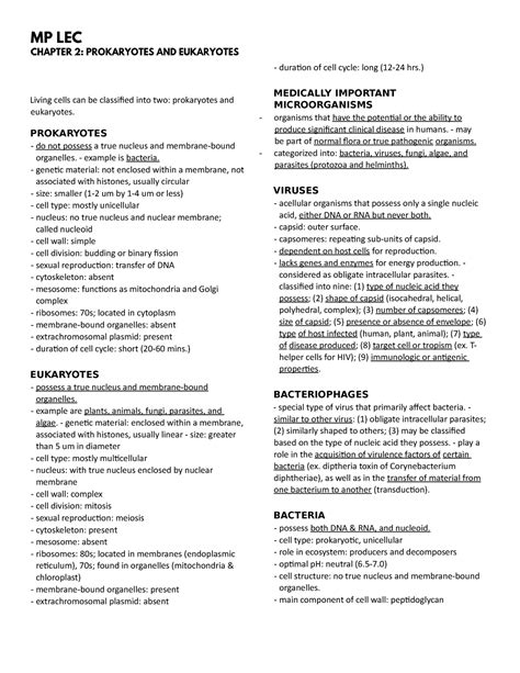 Chapter 2 Prokaryotes and Eukaryotes MP Lec - Living cells can be