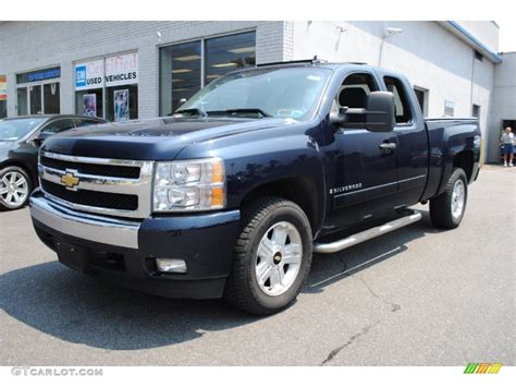 2007 Dark Blue Metallic Chevrolet Silverado 1500 Lt Z71 Extended Cab 4x4 68366993 Photo 9