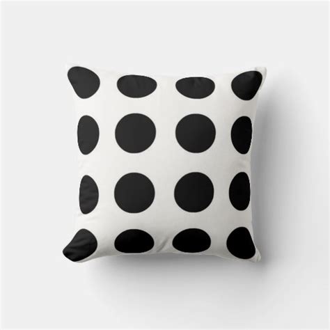 Black And White Polka Dot Pillow