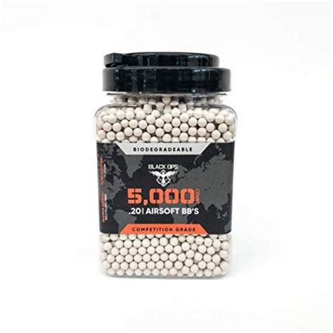 Black Ops .20 G Biodegradable Airsoft BBS - 5,000 Triple Polished ...