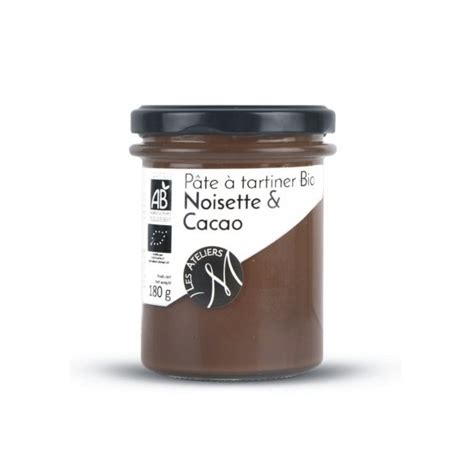 Pâte à tartiner noisettes et cacao BIO 180g Comptoir gourmand