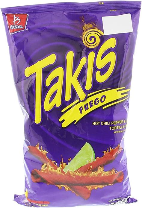 Takis Fuego Hot Chili Pepper Lime Flavored Corn Snacks One 9 9 Oz