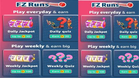 Amazon Fz Runs Coins Daily And Weekly Quiz Answer Today Youtube