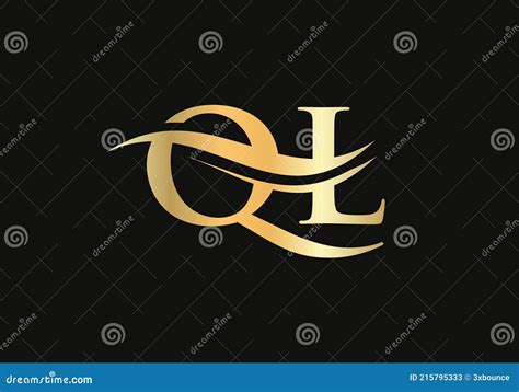 Carta Criativa De Ql Conceito De Luxo Design Do Logotipo Ql