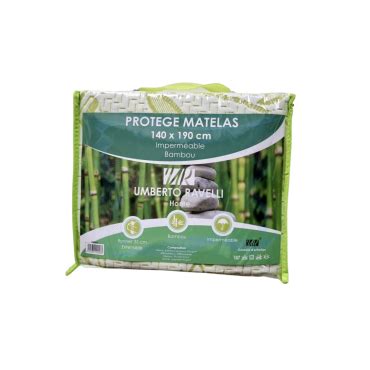 Protège Matelas Deux Personnes Matière Bambou Imperméable