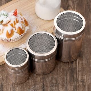 Stainless Steel Mesh Dense Hole Powder Sprinkler Chocolate Sugar Coffee