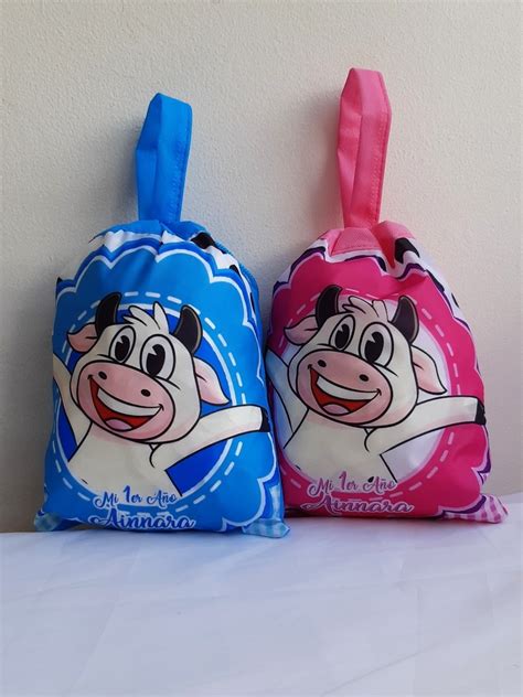 Bolsas Vaca Lola Personalizada Para Fiestas Infantiles Mercado Libre